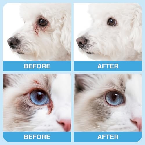 Tear Stain Remover for Dogs & Cats - Aloe Vera & Blueberry Extracts, Dog Eye Cleaner Pen for Discharge & Crust, Natural Plant-Based Pet Tear Stain Remover, Dog Grooming Supplies for Puppy & White Dogs
