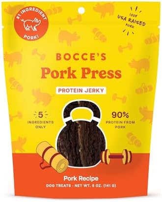 Bocce's Bakery Pork Press Protein Jerky Dog Treats, Pork (5 oz)