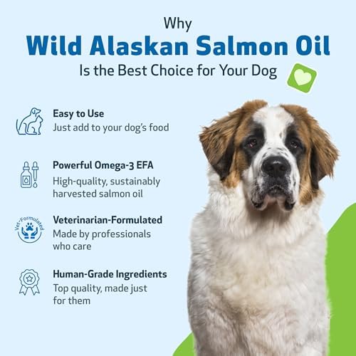 Pet Wellbeing Wild Alaskan Salmon Oil for Dogs - Skin & Coat, 16 fl oz