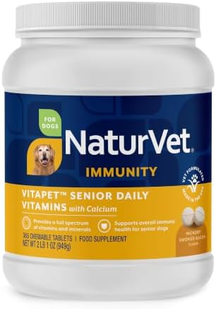 NaturVet VitaPet Senior Daily Vitamin Dog Supplements - 365 Ct