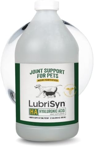 LubriSyn HA Hip & Joint Supplement Plus MSM for Dogs & Cats, 64 oz