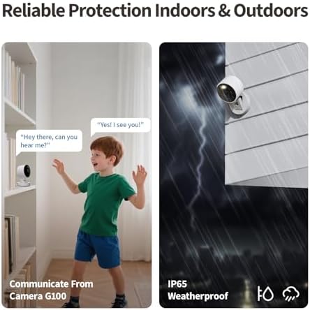 Aqara 2K Indoor/Outdoor Security Camera G100, HomeKit Secure Video, Black