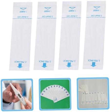 GARVALON 100pcs Thermometer Protective for Pets Probe Sleeves for Cats Dogs Safe Paper Material Accurate Measurement Convenient Use