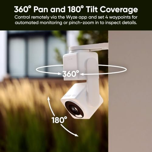 WYZE Cam Pan v4, 4K Smart Security Camera, AI Indoor/Outdoor Cameras for Home Security, Baby & Pet, Color Night Vision, 360° Pan/Tilt/8 x Digital Zoom, 2.4G & 5G, Works with Alexa & Google Assistant