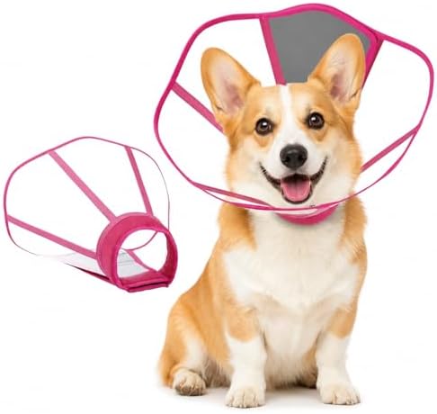 Dog Cone Collar,Clear Recovery Collar to Stop Licking After Surgery