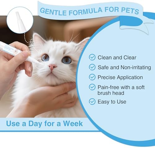 Tear Stain Remover for Dogs & Cats - Aloe Vera & Blueberry Extracts, Dog Eye Cleaner Pen for Discharge & Crust, Natural Plant-Based Pet Tear Stain Remover, Dog Grooming Supplies for Puppy & White Dogs