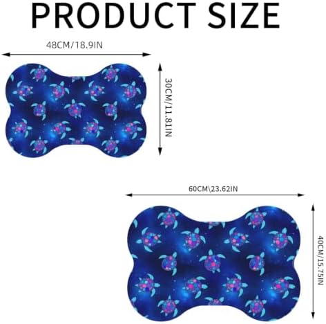 Sea Turtle Galaxy Pet Mats for Food and Water