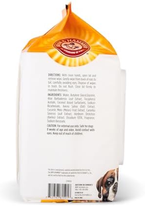 Arm & Hammer Heavy Duty Multipurpose Dog Wipes, Mango, 100 Count, 3-Pack