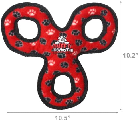 TUFFY® : 3Way Tug Dog Toy: Ultra Durable Plush Toy with Multiple Layers & Reinforced Seams, Washable and Floats, Original Construction
