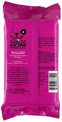 Wags & Wiggles Very Berry Polish Multipurpose Dog Wipes, Count of 200