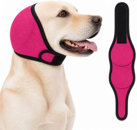 Dog Ear Muffs for Noise Protection, Pink, Small (10"-15")