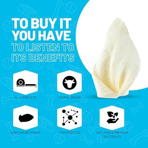 Sitka Farms Whole Cow Ears for Dogs, Beef Dog Chews and Treats, 12 Count