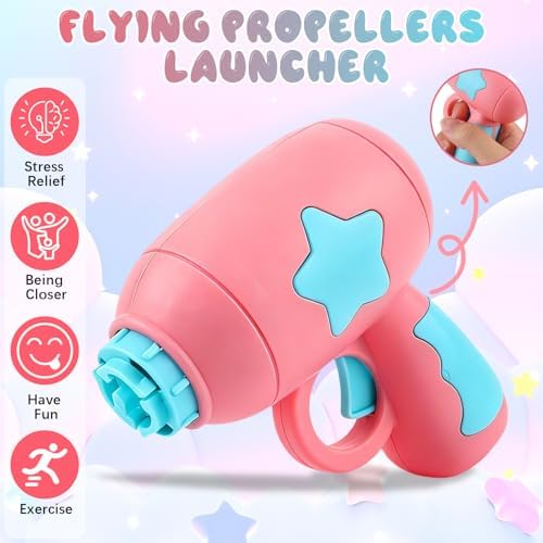 Cat Fetch Toy, 2026 Interactive Light-Up Flying Disc Launcher & Fetch Toy for Cats, Cat Toy Propeller Launcher for Training & Hunting (B)