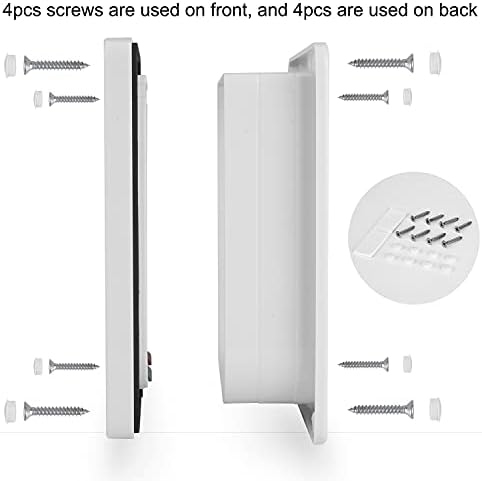 Depets Large Cat Door (Outer Size 9.9" x 9.2"), 4 Way Locking Cat Flap Door for Interior Exterior Doors, Weatherproof Pet Door for Circumference < 23"