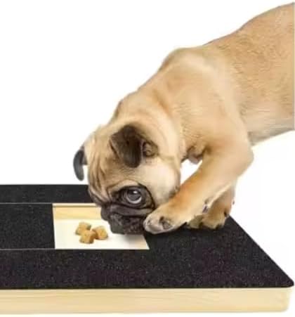 Dog Nail Scratch Board - with Treat Draw- Dog Scratch Pad for Nails – Durable Wooden Nail Filing Board with Treat Drawer