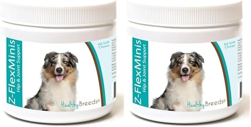 Healthy Breeds Australian Shepherd Z-Flex Minis Hip and Joint Support Soft Chews 60 Count (Pack of 2)
