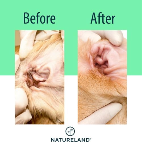 Natureland Dog and Cat Ear Finger Wipes, Large Otic Cleaning, 100 Count