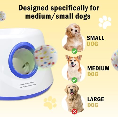 6 Pack Dog Balls, Specially Designed for Dogs that Like to chew, 2.2inch Stain-Resistant/Easy-Clean White Balls, Perfect for 2.2 Inch Automatic Dog Ball Launcher (ETPU Material)