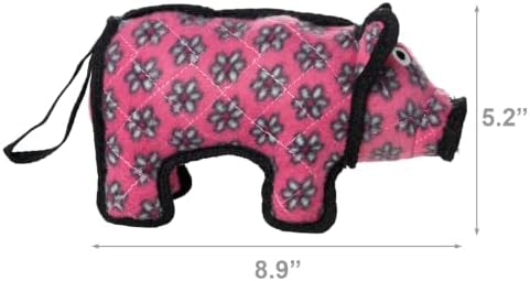 TUFFY® : 2 Pack Jr Pig Dog Toy: Ultra Durable Plush Toy with Multiple Layers & Reinforced Seams, Washable and Floats, Original Construction