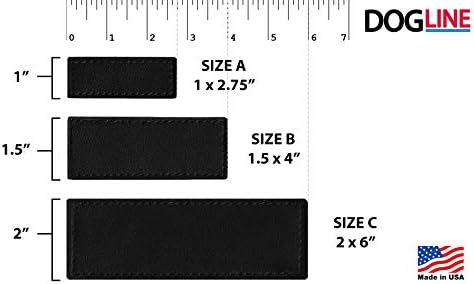 Dogline Blank Vest Patches – Removable Blank Patch 2-Pack with Reflective Printed Letters for Support Therapy Dog Vests and Harness Collar or Leash X-Small