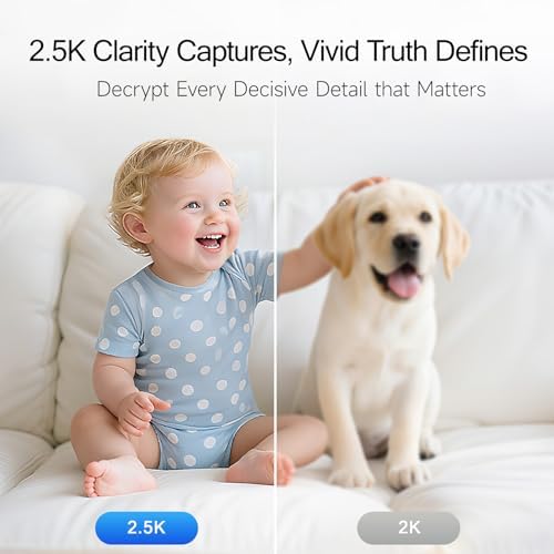 2.5K Indoor Camera 2pack, Free AI Person/Pet/Cry Detection, 4MP Pet/Dog/Cat/Baby Camera w/Phone App, Cameras for Home Security, Pan Tilt 2.4GHz WiFi, Night Vision, Full Duplex 2-Way Audio
