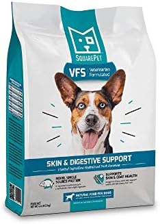 SquarePet Veterinarian Formulated Solutions Hydrolyzed Protein Skin and Digestive Support Dry Dog Food, Help with Hot Spots, Itchiness Pork Flavor 4.4lbs