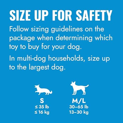 KONG Puppy Ball with Hole, Natural Rubber Teething Toy, Small Puppies, Blue