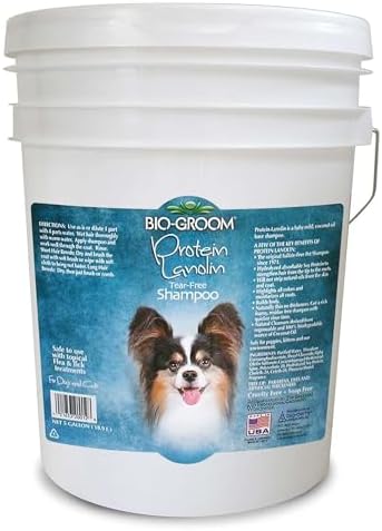 Bio-Groom Protein Lanolin Dog Shampoo, Tear-Free Pet Shampoo, 5 Gallons