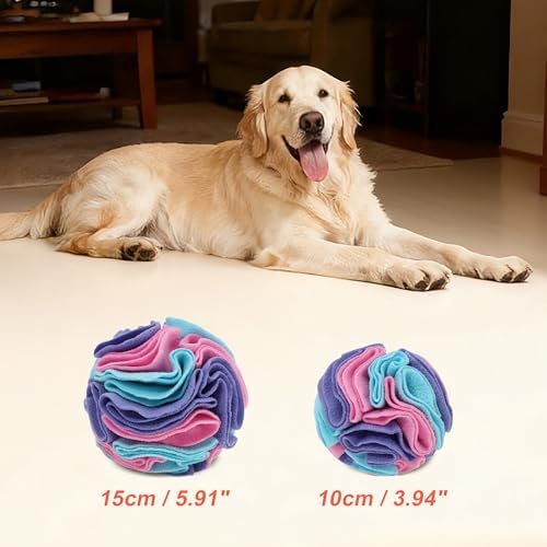 Snuffle Ball for Dogs, Interactive Dog Toys, Blue, Medium