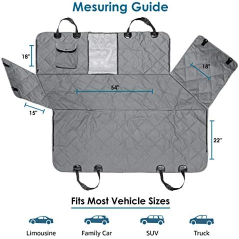 PAWBEE Dog Car Seat Covers - Waterproof, Nonslip Back Seat Protector for Pets, Heavy-Duty Scratchproof Hammock with Mesh Window for Cars, SUVs, and Trucks - Durable Car Backseat Cover for Dogs