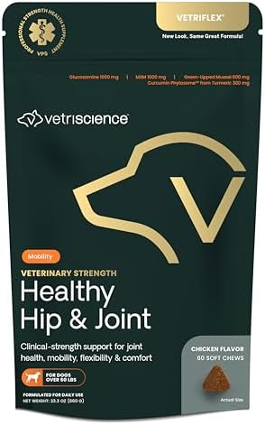 VETRISCIENCE Veterinary Strength Healthy Hip & Joint Chews, 60 Count