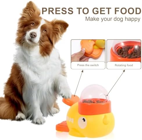 Duck Cat Treat Dispenser, 2026 Upgrade Duck Dog Feeder, Interactive Treat Dispenser Dogtoys Slow Feeder, Food Dispenser Toy with Button Pet Healthy Eating & Iq Training (1pc)