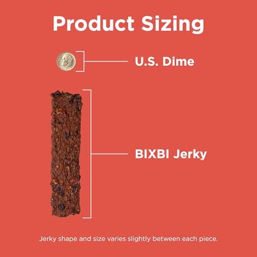 BIXBI Hip & Joint Support Beef Liver Jerky Dog Treats, 12 oz - USA Made Grain Free Dog Treats - Glucosamine, Chondroitin for Dogs - High in Protein, Antioxidant Rich, Whole Food Nutrition, No Fillers