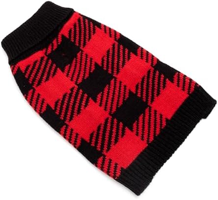 THE WORTHY DOG Sleeveless Pullover Pet Sweater,for Medium Dogs, Buffalo