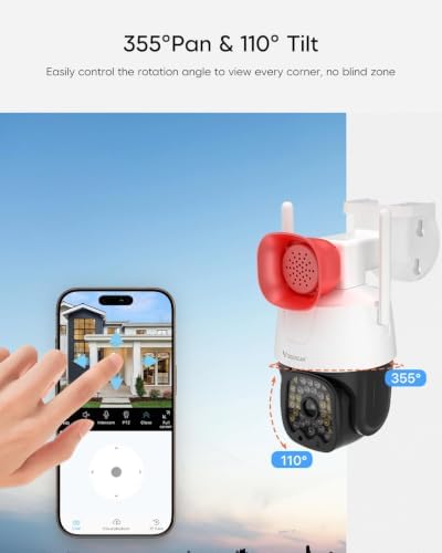VSTARCAM 3MP Pet Cameras, Security Camera Indoor, Interactive Cat/Pet Camera with Phone App, 2.4GHz with IR Night Vision, AI Motion Tracking, 2-Way Audio, 24/7 Cloud & SD Card Storage
