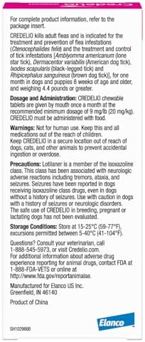 Credelio (lotilaner) Tick & Flea Treatment for Dogs 6.1-12 lbs., 3ct