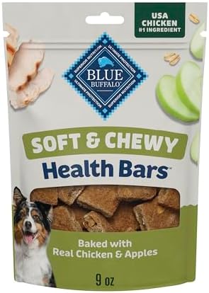 Blue Buffalo Health Bars Chicken & Apples Soft & Chewy Treats, 9 Ounce (Pack of 6)