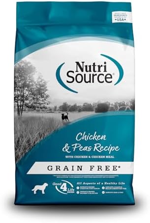NutriSource Grain Free Chicken & Peas Dog Food, 12lb