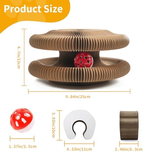 Magic Organ Cat Toy Collapsible Cardboard Cat Scratcher, 2 Pack