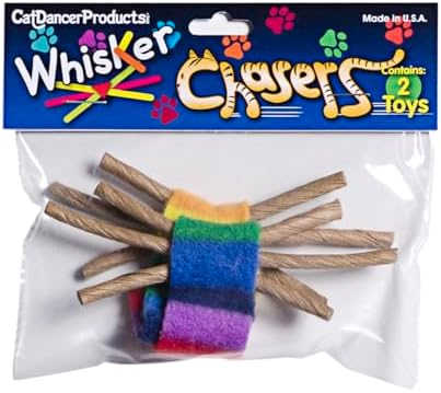Cat Dancer Whisker and Interactive Toy Combo - Fun and Fitness for Your Furry Friend - Engaging Paper Wand and Whisker for Playful Cats