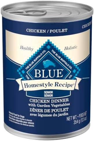 Blue Buffalo Homestyle Recipe Chicken Senior Wet Dog Food, 12.5 oz, 12 ct