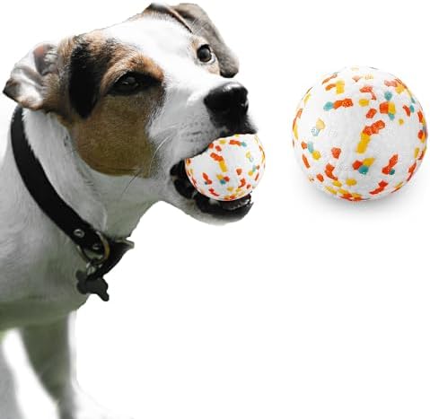 Dog Balls, Indestructible Dog Toy Ball for Aggressive Chewers, Durable High Elasticity Interactive Ball for Training Dog Catch and Fetch, Large Medium Small Dog and Puppies(2.5in, 1pcs)
