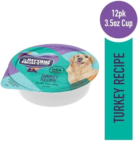 A Strong Heart Turkey Recipe Dog Food Cups, 3.5oz, Pack of 12