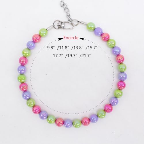 Big Pearl Dog Collar,Strong Stainless Steel Wire Rope
