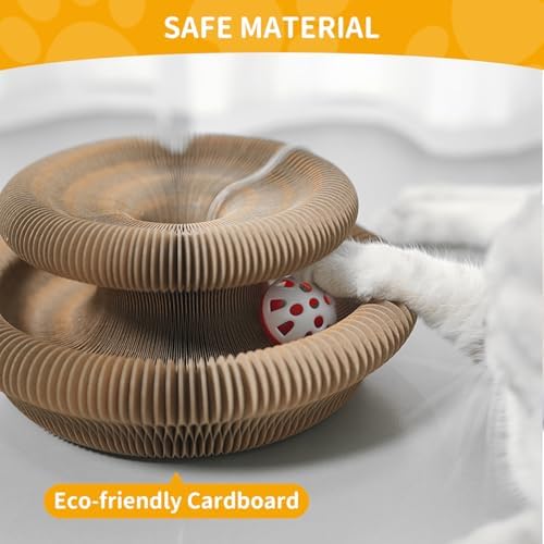 Magic Organ Cat Toy Collapsible Cardboard Cat Scratcher, 2 Pack