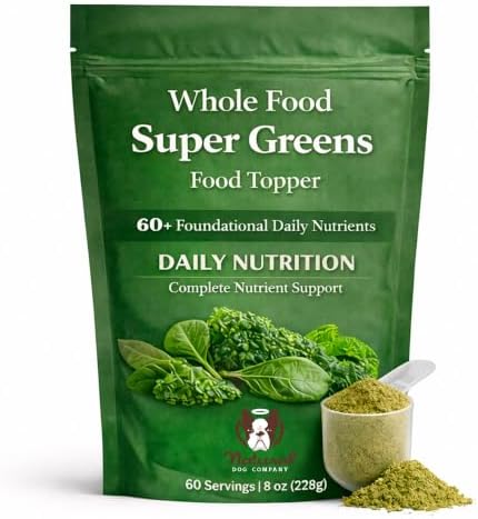 Natural Dog Company Super Greens Food Topper for Dogs, 8oz