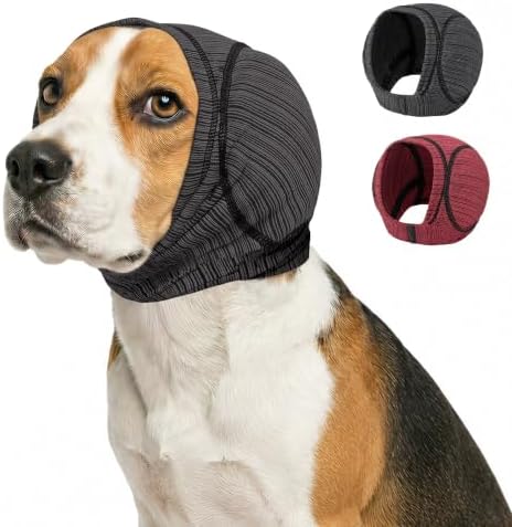 Dog Ear Muffs, No Shake Dog Ear Wrap Quiet Ear Protector Dog Calming Hoodie