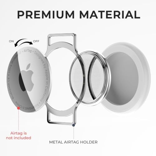 AirTag Cat Collar, Ultra Elastic Cat Tracker Collar (Grey) | Compatible with Apple Air Tag Holder, Lightweight, Scratch Resistant, Stepless Adjustable Pet Tracking Collars for Cat Kitten