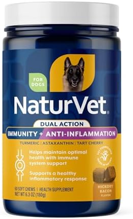 NaturVet Immunity + Anti-Inflammation Dual Action Supplement for Dogs- 60ct