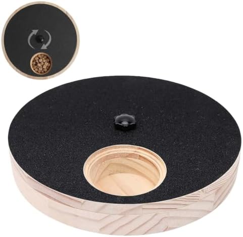 Dog Scratch Pad Treat Dispenser, Rotating Nail File Treat Dispenser (Black)